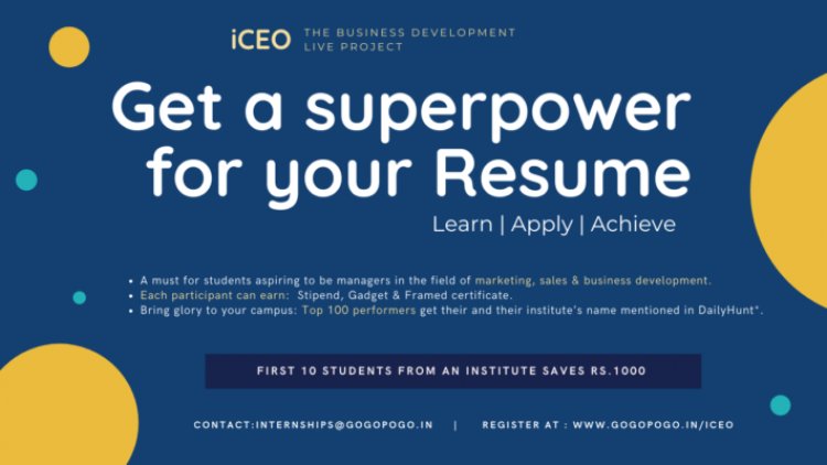Social commerce startup GogoPogo, founded by IIM alumnus, launches its flagship student engagement program - iCEO
