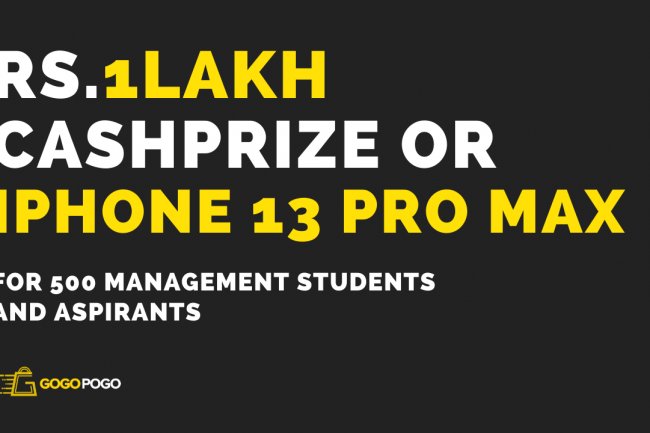 Social commerce startup GogoPogo, announces iPhone 13 Pro Max or Rs 1 Lakh cash reward for 500 management aspirants.