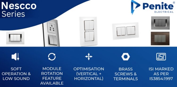 Penite Introduces Nescco Modular Switch Collection for Elegant Interiors